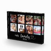 Familiefotocollage zwarte liefdeshart script fotoblokken (Rechts)