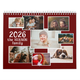 Familiefotokalender 2026 met 12 maandelijkse foto' kalender