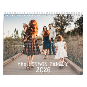 Familiefotokalender 2026 met 12 maandelijkse foto' kalender
