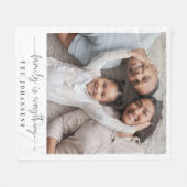 Familiefotonaam Familie is alles Fleece Deken (Voorkant (Horizontaal))