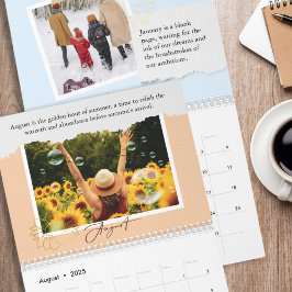 Familiefoto's Aangepaste offerte Uniek Kleurrijk 2 Kalender