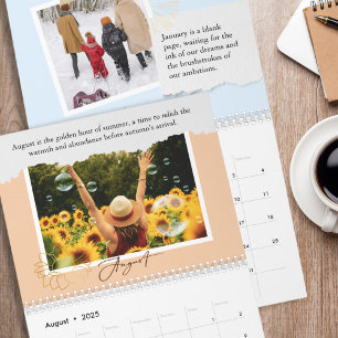 Familiefoto's Aangepaste offerte Uniek Kleurrijk 2 Kalender