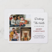 Familiefoto's Bewegende Aankondiging Kerst Kaart (Voorkant / Achterkant)