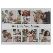 Familiefoto's en aangepaste tekst Unieke snijplank (Voorkant)