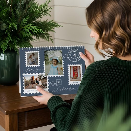Familiefoto's Fun Delivery Postage Stamps Kalender