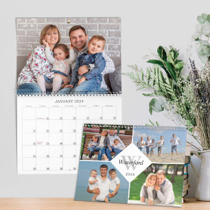 Familiefoto's met monogram Modern 2026 Kalender