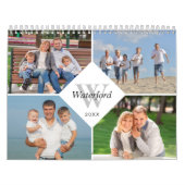 Familiefoto's met monogram Modern 2026 Kalender (Hoes)