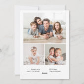 Familiefoto's | Minimalistisch script Vrolijk kers Feestdagenkaart (Achterkant)