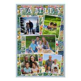 Familiefoto's Patchwork Bloemengallerij Sjabloon Perfect Poster