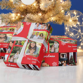 Familiefoto's Prettig Kerstfeest Persoonlijk Cadeaupapier