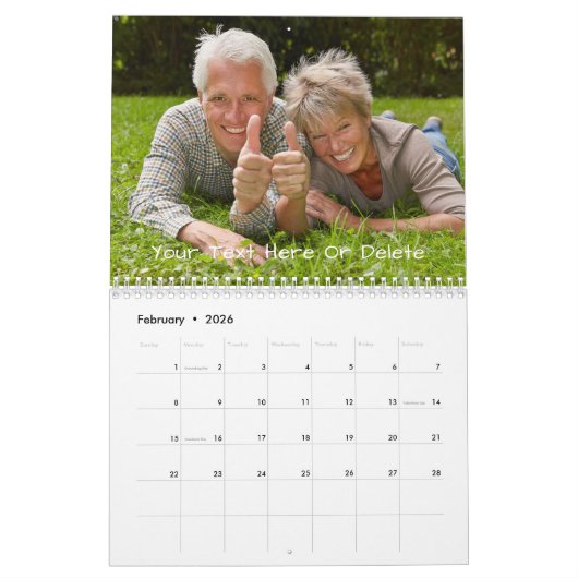 Familiefoto's van oma's 2026 kalender (Feb 2026)