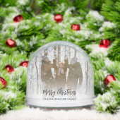 Familiefoto's Vrolijke Kerst Keepsake Custom Sneeuwbol (Kerstmis)