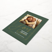 Familiefotoscript Joy Christmas Folie Feestdagenkaart (Gedraaid)