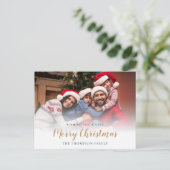 Familiefotoverlay kerst feestdagenkaart (Staand voorkant)