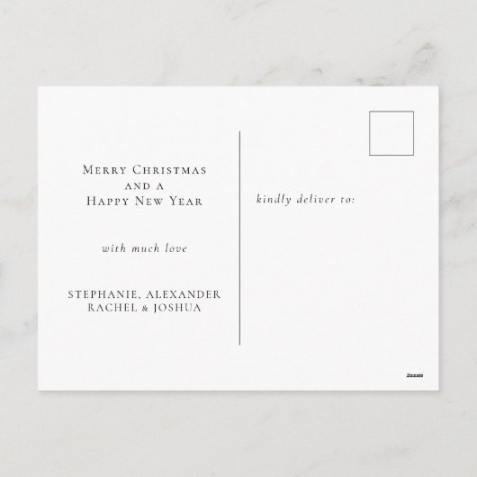 Familiefotoverlay kerst feestdagenkaart (Achterkant)