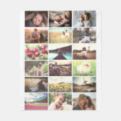 Familiefozaïek Fleece Deken (Voorkant)