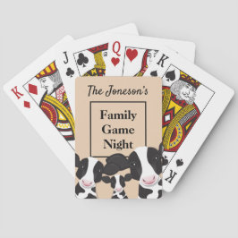 Familiegame Night Name Black White Koeien Pokerkaarten