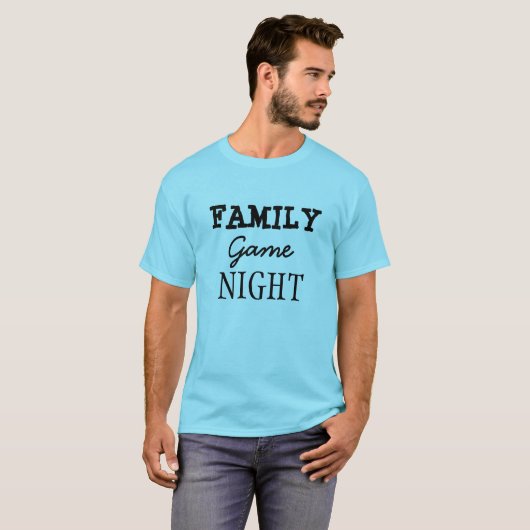Familiegame Night Shirten T-shirt (Voorkant volledig)