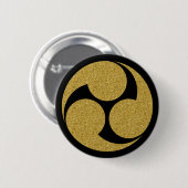 [Familiegangers] Linkerlinks Mitsudomoe Ronde Ronde Button 5,7 Cm (Voorkant /achterkant)