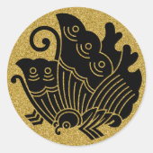 [Familiegangers] Swallowtail vlinder Ronde Sticker (Voorkant)