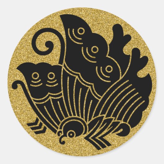 [Familiegangers] Swallowtail vlinder Ronde Sticker (Voorkant)