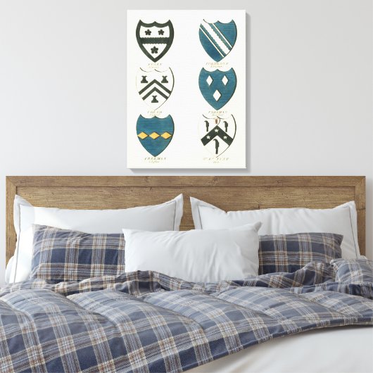 Familiegangers van diverse Engelse woningen Canvas Afdruk (Insitu (Slaapkamer))