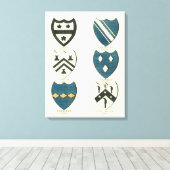 Familiegangers van diverse Engelse woningen Canvas Afdruk (Insitu (Houten vloer))