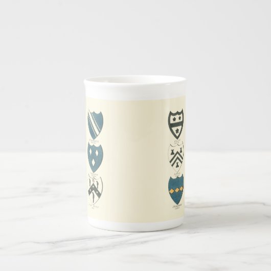 Familiegangers van diverse Engelse woningen Porselein Kop (Voorkant)