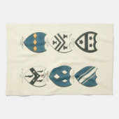 Familiegangers van diverse Engelse woningen Theedoek (Horizontaal)