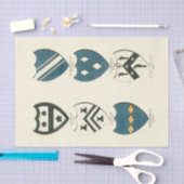 Familiegangers van diverse Engelse woningen Tissuepapier (Craft)