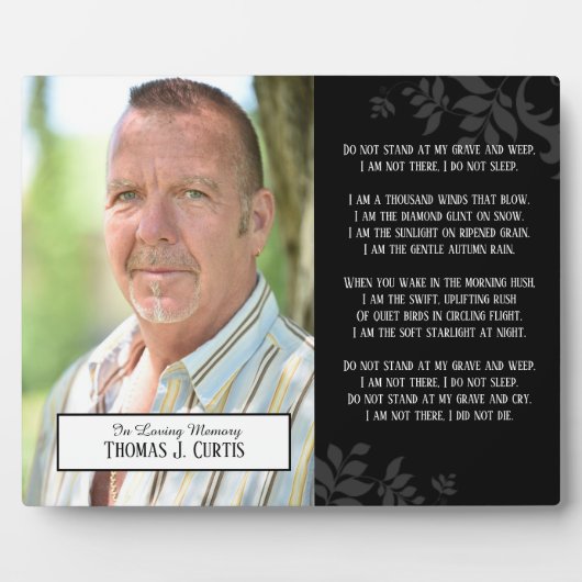 Familiegedenkteken Voeg je eigen gedicht toe Fotoplaat (Voorkant)