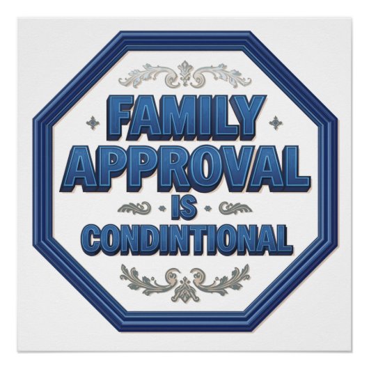 Familiegenezing Is Voorwaardelijk Perfect Poster (Voorkant)