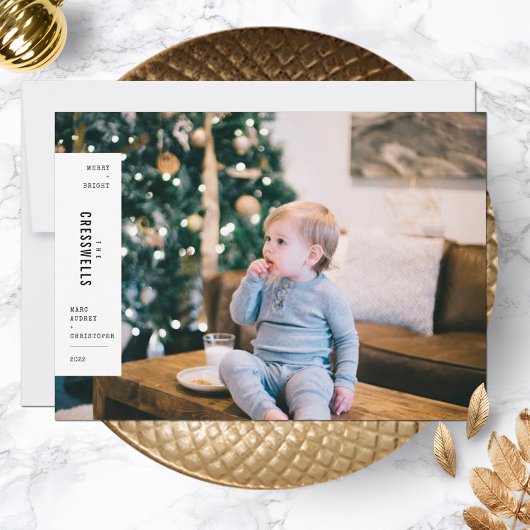 Familiegerichte kerstminimalistische esthetische f feestdagenkaart
