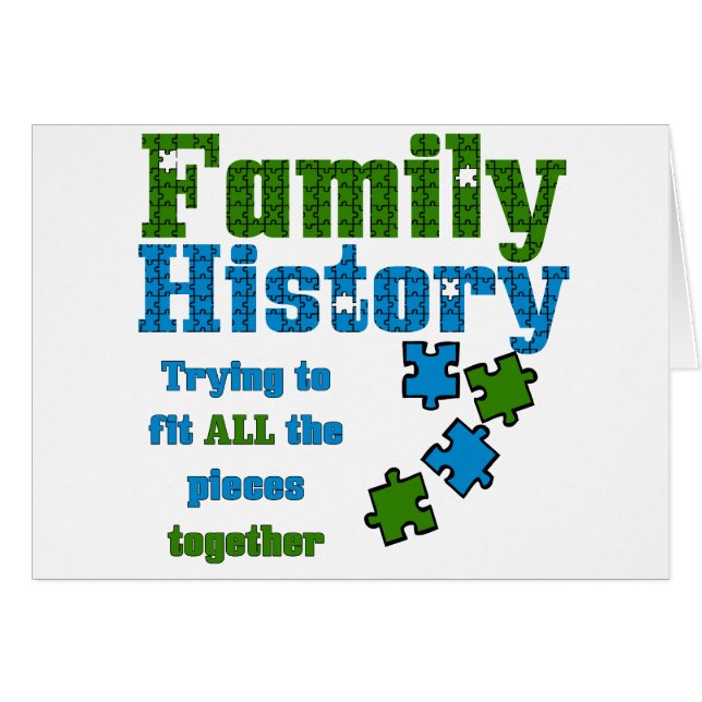Familiegeschiedenis Puzzle (Voorkant Horizontaal)