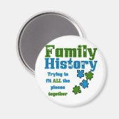 Familiegeschiedenis Puzzle Magneet (Voorkant / Achterkant)