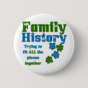 Familiegeschiedenis Puzzle Ronde Button 5,7 Cm