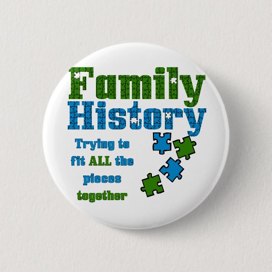 Familiegeschiedenis Puzzle Ronde Button 5,7 Cm (Voorkant)