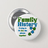 Familiegeschiedenis Puzzle Ronde Button 5,7 Cm (Voorkant /achterkant)