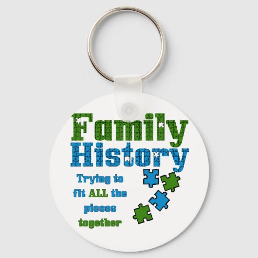 Familiegeschiedenis Puzzle Sleutelhanger (Voorkant)