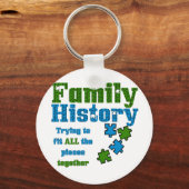 Familiegeschiedenis Puzzle Sleutelhanger (Voorkant)