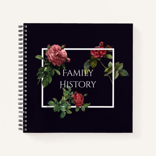 Familiegeschiedenis  Rozen Notitieboek (Voorkant)