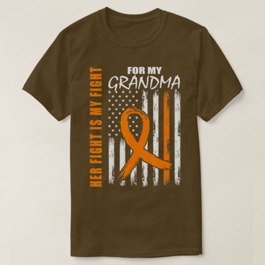 Familiegevechten Oma Leukemie Bewustmaking America T-shirt (Design voorkant)