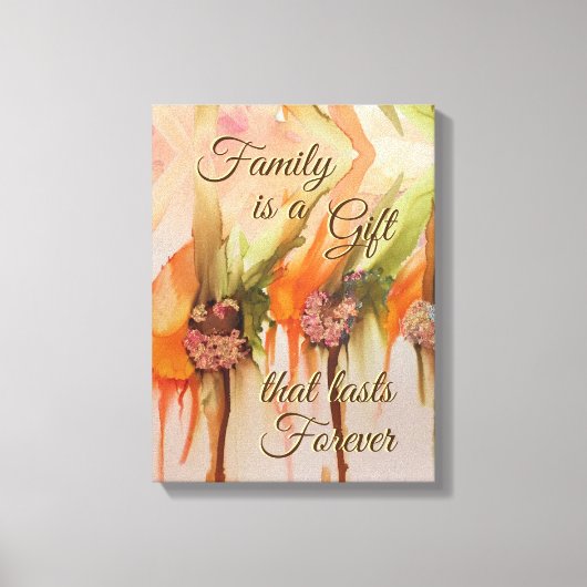 Familiegift 12"x 16" canvas afdruk (Voorkant)