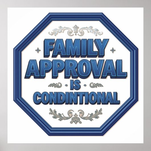 Familiegodkeuring is voorwaardelijk poster (Voorkant)