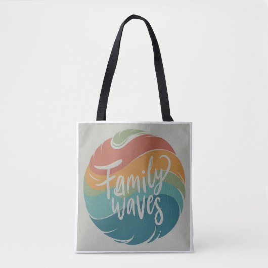 Familiegolven Canvas tas (Voorkant)