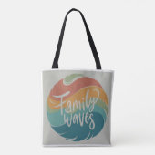 Familiegolven Canvas tas (Achterkant)