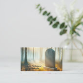 Familiegraf in Bossen in het najaar Visitekaartje (Staand voorkant)