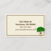 Familiegraf in Bossen in het najaar Visitekaartje (Achterkant)