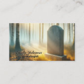 Familiegraf in Bossen in het najaar Visitekaartje (Voorkant)