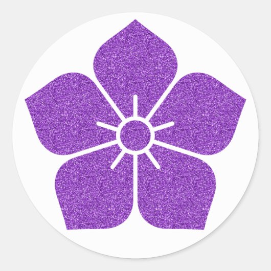 [Familiegroefhebbers] Kikyo flower Button Ronde Sticker (Voorkant)